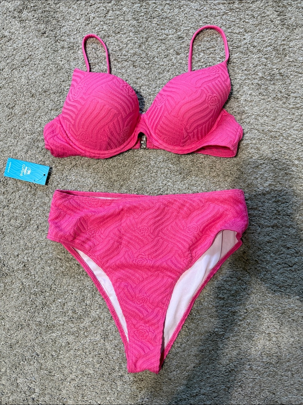 Women’s Cupshe pink floral bikini